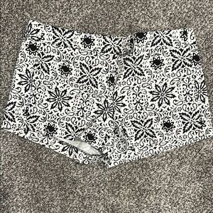 J. Crew High Waist Black and White Shorts